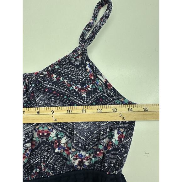 Womens Pink Rose Maternity Dress Size Small Sleeveless Blue Maxi - Picture 11 of 11